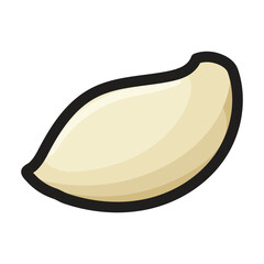 Clove of garlic vector icon.Color vector icon isolated on white background clove of garlic .