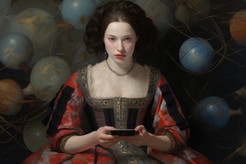 AI masterpiece that bridges the gap between centuries-old art and contemporary internet culture. 