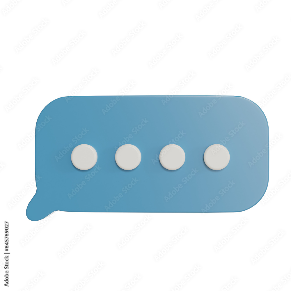 Poster 3d render speech bubbles symbol for chat on social media icon isolated on background. 3d comments th