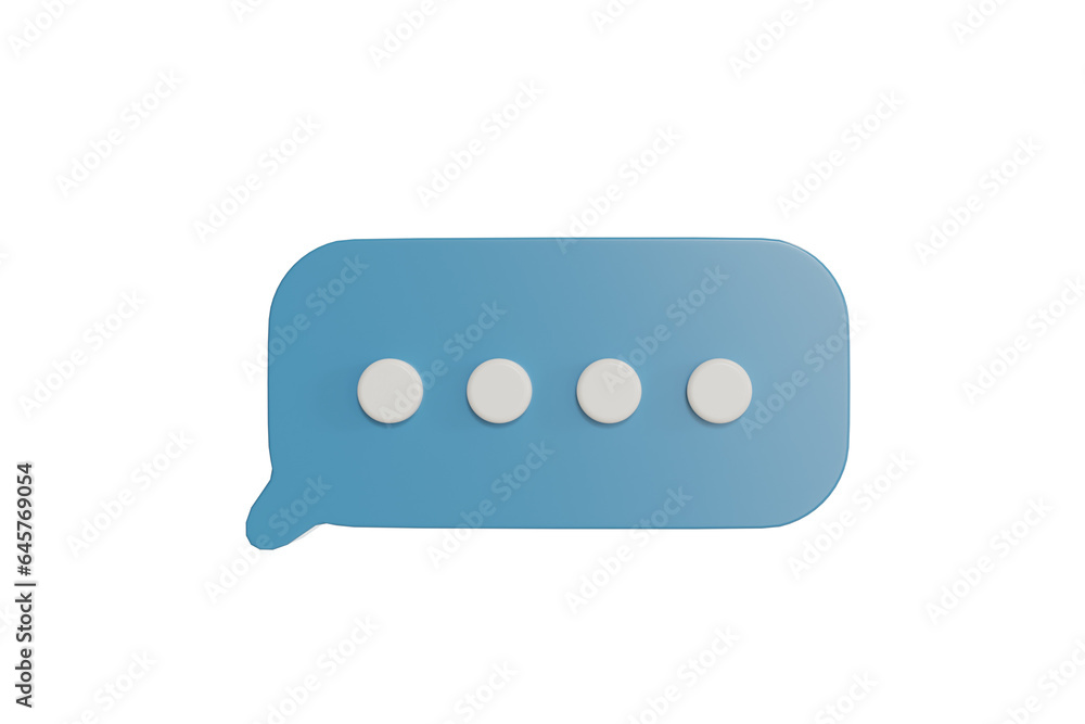 Poster 3D render speech bubbles symbol for chat on social media icon isolated on background. 3d comments thread mention or user chat with social media. 3d speech bubbles icon illustration