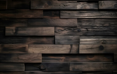 Rustic dark wood background, Generative AI
