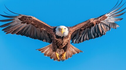 Obraz premium A photograph of an animal in front of a clear blue sky
