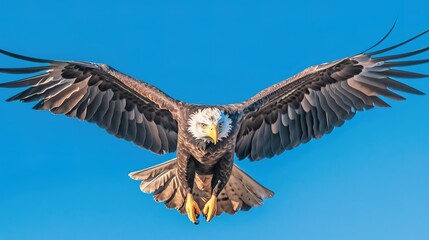 Obraz premium A photograph of an animal in front of a clear blue sky