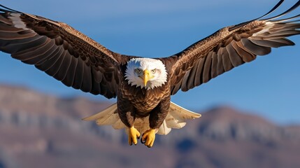 Naklejka premium A photograph of an animal in front of a clear blue sky