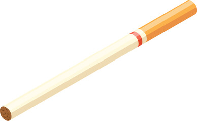 Cigarette cartoon icon. Unhealthy bad habit symbol