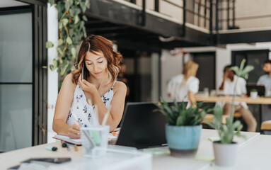Business Professionals Strategizing and Networking on Workspace Table