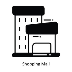 Shopping Mall doodle Icon Design illustration. Ecommerce and shopping Symbol on White background EPS 10 File