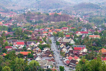 Panoramic landscape in Luang Prabang, Laos