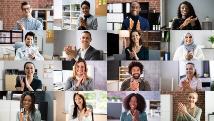 Video Conferencing Call Clapping Hands