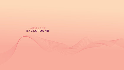 Vector pink background with wavy lines. Abstract waves background.