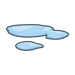Water puddle vector icon.Color vector icon isolated on white background water puddle.