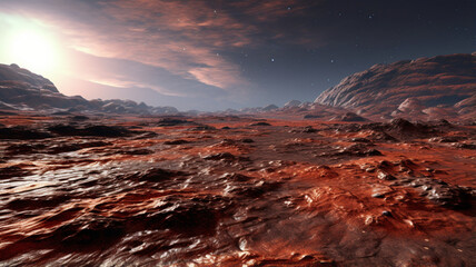 Obraz premium Surface of an Unknown Planet