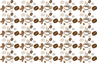 coffee pattern. Seamless coffee pattern.