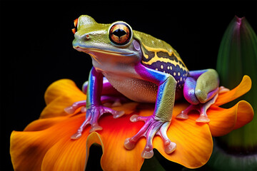 Colorful Frog - obrazy, fototapety, plakaty