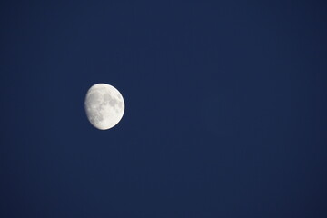 waxing gibbous moon on the sky