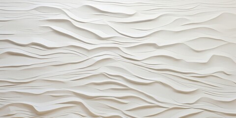 Fototapeta na wymiar Flowing Thin White Lines in Delicate Paper Cutout Style, Depicting Yogurt, Cream, Ice Cream