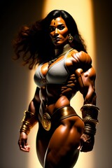 cyber bodybuilder woman