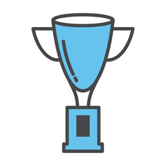 Trophy icon vector on trendy design