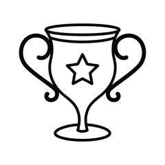 Trophy icon vector on trendy design