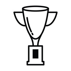 Trophy icon vector on trendy design