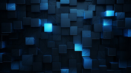 Black Background with Blue Shapes