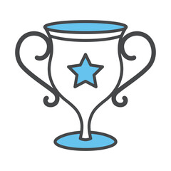 Trophy icon vector on trendy design