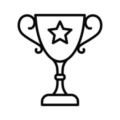 Trophy icon vector on trendy design