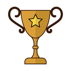 Trophy icon vector on trendy design