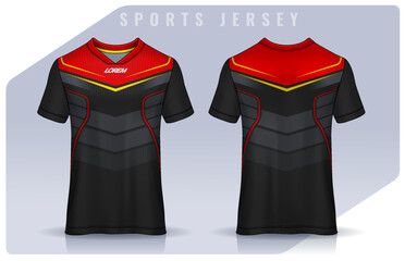 t-shirt sport design template, Soccer jersey mockup for football club. uniform front and back view.	