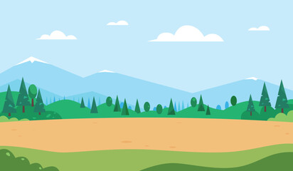 Obraz premium Nature landscape. Mountain forest empty scene background