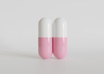 Realistic Pill or suplement illustration rendering 3D