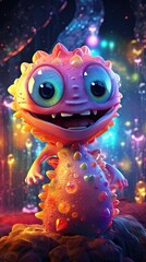 Mythical Creature in a Cosmic Tale Wallpaper. Generative  AI 