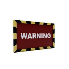 Naklejka premium Warning sign isolated