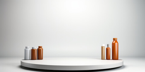 Modern Podium Display: White Elegance Ready for Spotlight