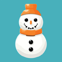 Vector Cartoon Snowman 