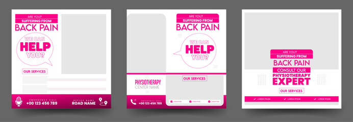 Physiotherapy or healthcare social media post template