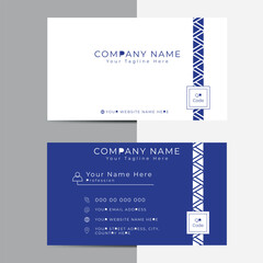 Minimal royal blue elegant business card.