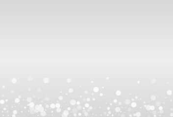 White Snow Vector Grey Background. Fantasy