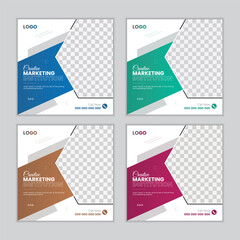 Vector corporate business social media post design and Instagram post template
