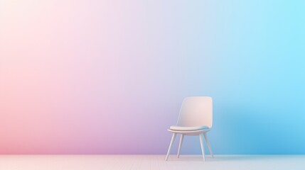 Minimalist Chair on Pastel Gradient