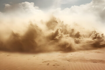 Blinding Sandstorm A Transparent Texture of Sand, Dust, and Dirt Clouds Swirling in the Wind - Powered by Adobe