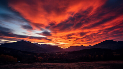 Fototapeta premium Dusky Fiery Sunset