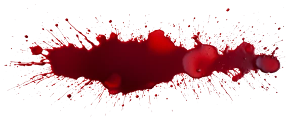 Fotobehang Dark Drops of blood, blood splash, blood spot. Isolated on Transparent background.   ©  Mohammad Xte