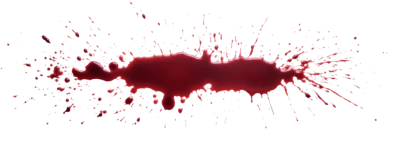 Fotobehang Dark Drops of blood, blood splash, blood spot. Isolated on Transparent background.   ©  Mohammad Xte