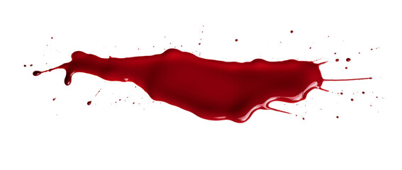 Dark Drops of blood, blood splash, blood spot. Isolated on Transparent background.

 - obrazy, fototapety, plakaty