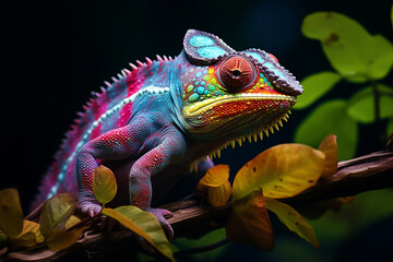 Obraz premium Colorful Chamäleon