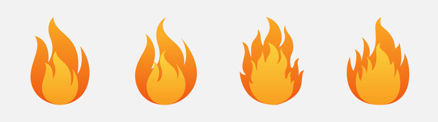 Fire icon vector design template