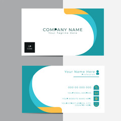 Corporate trendy layout business card design.