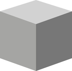 Gray cube icon. Vector illustration.