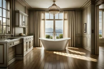 Fototapeta na wymiar Bathroom vintage style interior design